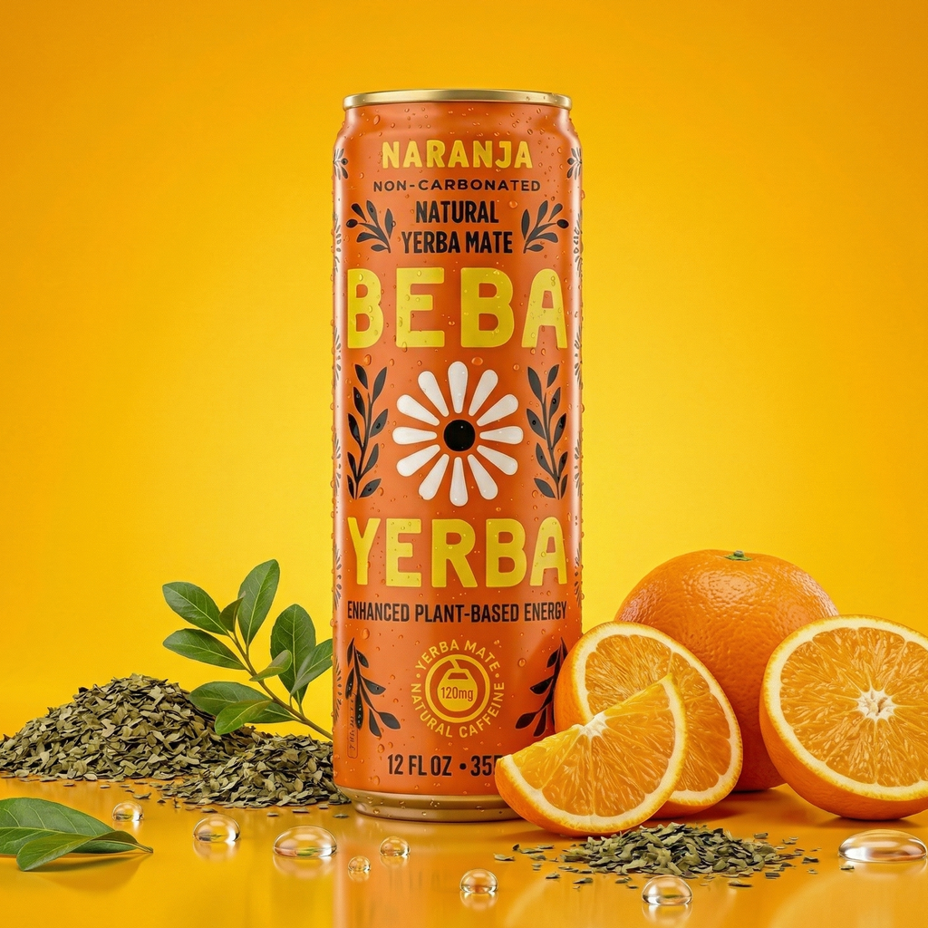 BEBA YERBA - ORANGE FLAVOR (12 cans)